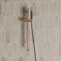 Glijstang set SaniClear Copper | 60 cm | Incl.Handdouche en Doucheslang | Geborsteld koper