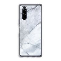 Witte marmer: Sony Xperia 5 Transparant Hoesje