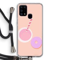 Donut: Samsung Galaxy M31 Transparant Hoesje met koord
