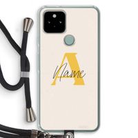 Amber Script: Pixel 5 Transparant Hoesje met koord