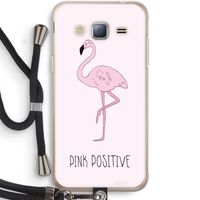 Pink positive: Samsung Galaxy J3 (2016) Transparant Hoesje met koord
