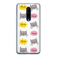 Meow: OnePlus 7 Pro Transparant Hoesje Meow: OnePlus 7 Pro Transparant Hoesje