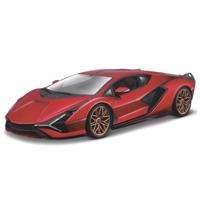 Bburago Modelauto - Lamborghini SIAN - rood - 20 x 8 x 2 cm - speelgoedauto