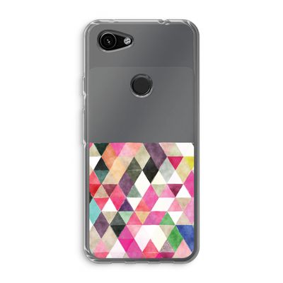 Gekleurde driehoekjes: Google Pixel 3a Transparant Hoesje