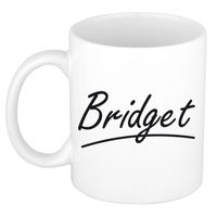 Bridget voornaam kado beker / mok sierlijke letters - gepersonaliseerde mok met naam - Naam mokken - thumbnail