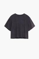 T-shirt met geborduurde bloemen - BLACK - XS