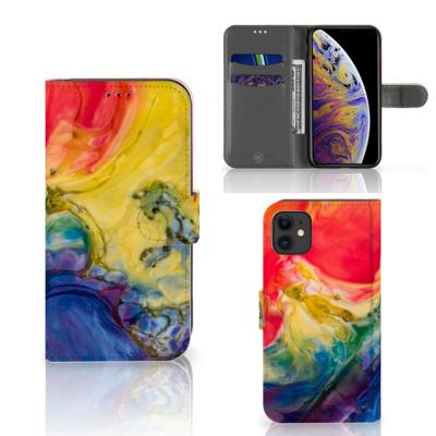 Hoesje Apple iPhone 11 Watercolor Dark Hoesje Apple iPhone 11 Watercolor Dark