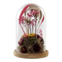 Decoratieve figuren DKD Home Decor Kristal Blommor Hout MDF (17 x 17 x 26 cm)
