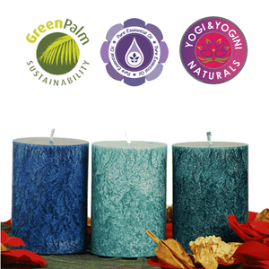Kaarsen Stearine Ocean Geurloos (Set van 3)