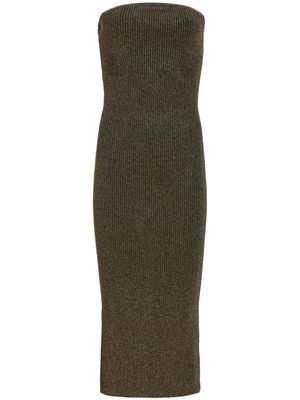 KHAITE robe nervurée The Rumer à coupe mi-longue - Vert