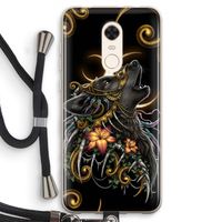 Huilende Wolf: Xiaomi Redmi 5 Transparant Hoesje met koord