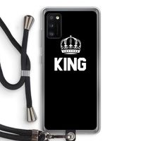 King zwart: Samsung Galaxy A41 Transparant Hoesje met koord