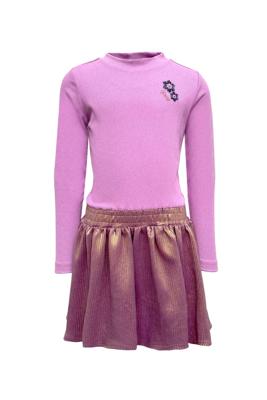 B.Nosy winter jurk meisjes - paars - Donia - metallic rok