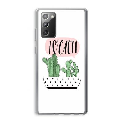 I love cacti: Samsung Galaxy Note 20 / Note 20 5G Transparant Hoesje