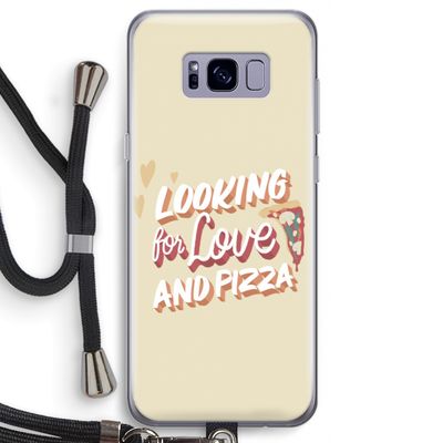 Pizza is the answer: Samsung Galaxy S8 Transparant Hoesje met koord