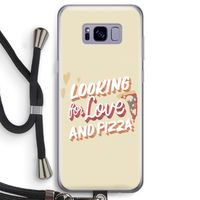 Pizza is the answer: Samsung Galaxy S8 Transparant Hoesje met koord