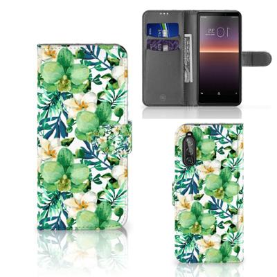 Sony Xperia 10 II Hoesje Orchidee Groen