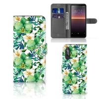 Sony Xperia 10 II Hoesje Orchidee Groen