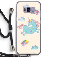 Vliegende eenhoorn: Samsung Galaxy S8 Transparant Hoesje met koord