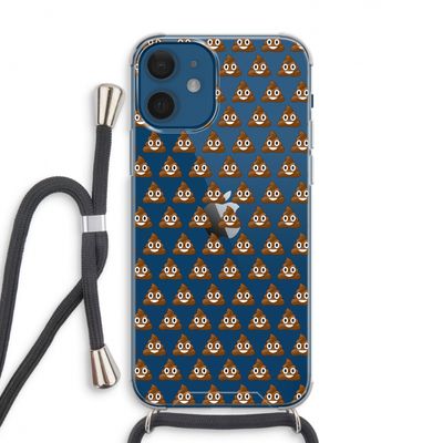 Poop emoji: iPhone 12 Transparant Hoesje met koord