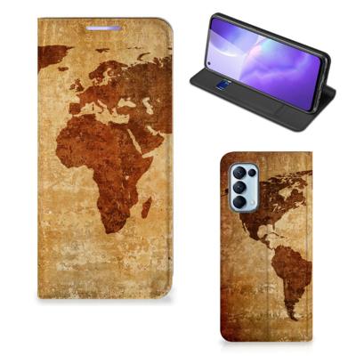 OPPO Find X3 Lite | Book Cover | Wereldkaart