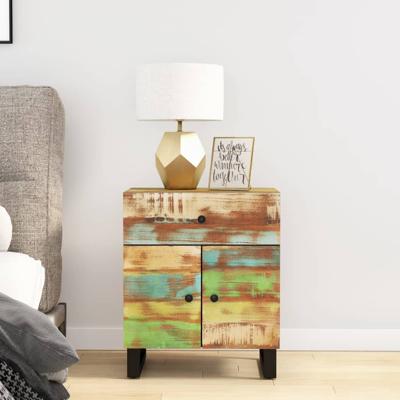 Nachtkastje 50x33x60 cm massief gerecycled hout en bewerkt hout
