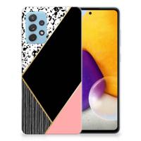 Samsung Galaxy A72 | TPU Hoesje | Zwart Roze Vormen
