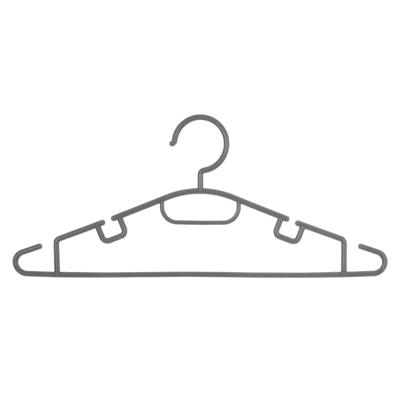 Kledinghangers - 10x - grijs - kunststof?- 40 x 18 cm - kleerhangers