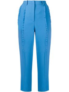 Nº21 pantalon crop à ourlet volanté - Bleu