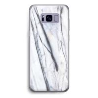Gestreepte marmer: Samsung Galaxy S8 Transparant Hoesje - thumbnail