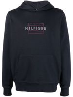 Tommy Hilfiger hoodie en coton biologique à logo imprimé - Bleu - thumbnail