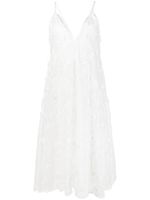 Agua By Agua Bendita robe mi-longue à fleurs brodées - Blanc