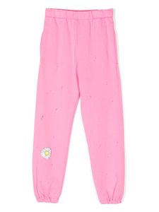 Natasha Zinko Kids pantalon de jogging en coton à fleurs - Rose