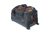 Basil miles bagagedragertas - sportieve fietstas voor heren en dames - zwart/oranje - waterdicht - 7 liter