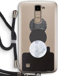 Marmeren cirkels: LG K10 (2016) Transparant Hoesje met koord