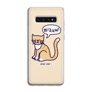 Miauw: Samsung Galaxy S10 4G Transparant Hoesje
