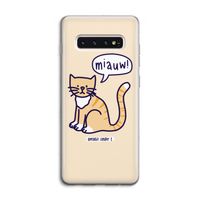 Miauw: Samsung Galaxy S10 4G Transparant Hoesje