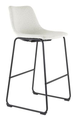 Light & Living Barkruk 'Jeddo' Bouclé, kleur Crème (zithoogte 72cm)