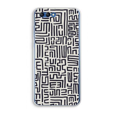 Moroccan Print: Honor 10 Transparant Hoesje