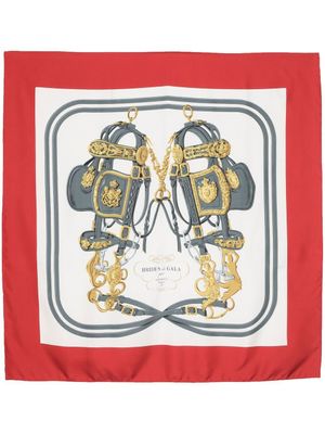 Hermès Pre-Owned foulard Brides de Gala en soie pre-owned (années 1980) - Rouge