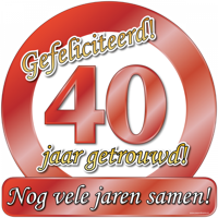 Huldeschild 40 jaar getrouwd - thumbnail