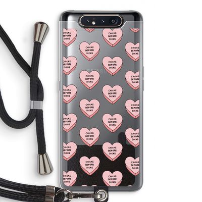 Chicks before dicks: Samsung Galaxy A80 Transparant Hoesje met koord