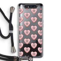 Chicks before dicks: Samsung Galaxy A80 Transparant Hoesje met koord