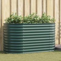 Verhoogde plantenbak Groen 160 x 80 x 81 cm Staal