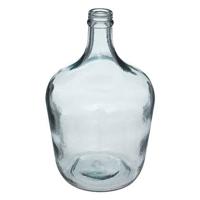 Atmosphera vaas Fles - blauw transparant - glas - H30 x D18 cm