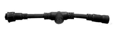 Kerstverlichting T connector 25cm zwart