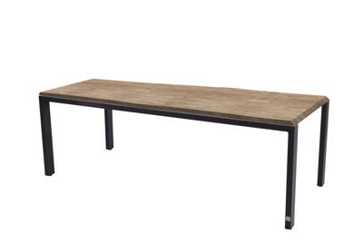 Goa tafelframe Antracite met tafelblad Robusto Teak 220 x 95 cm 4SO - 4so Goa tafelframe Antracite met tafelblad Robusto Teak 220 x 95 cm 4SO - 4so