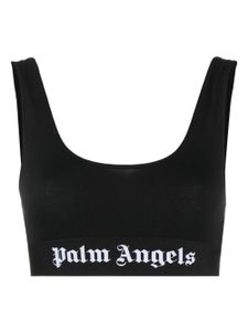 Palm Angels soutien-gorge triangle à bande logo - Noir