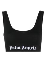 Palm Angels soutien-gorge triangle à bande logo - Noir