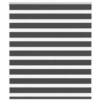 VidaXL Zebra rolgordijn 125x100 cm stofbreedte 120,9 cm zwart